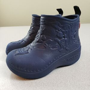 Holeys Kids Blue‎ Round Toe Pull On Comfort Ankle Rain Boots Size 8-9
